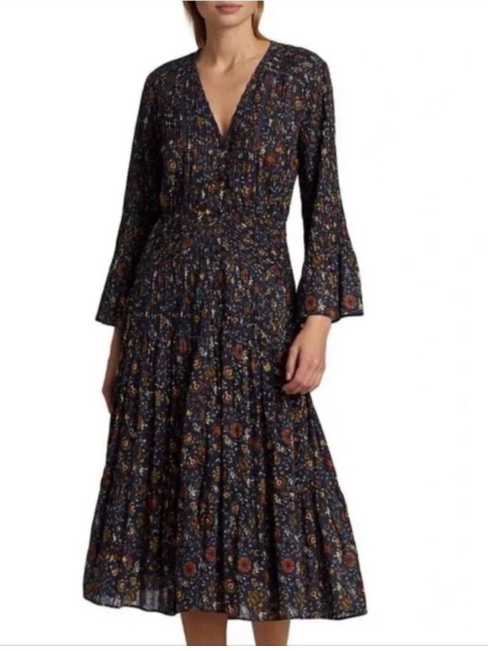Veronica Beard Shireen floral midi dress size 10